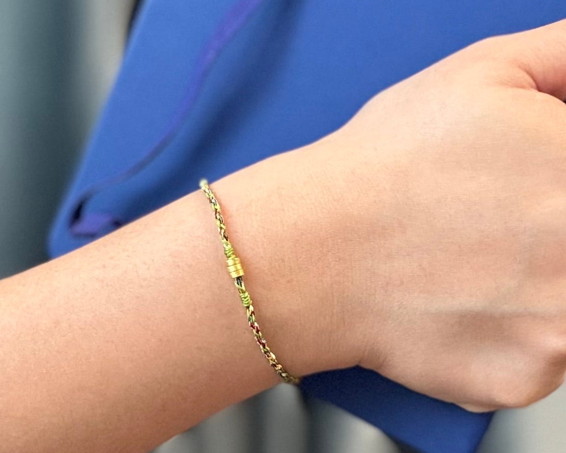 Bracelet tressé porte chance cinq couleurs ultra fin – édition Duanwu