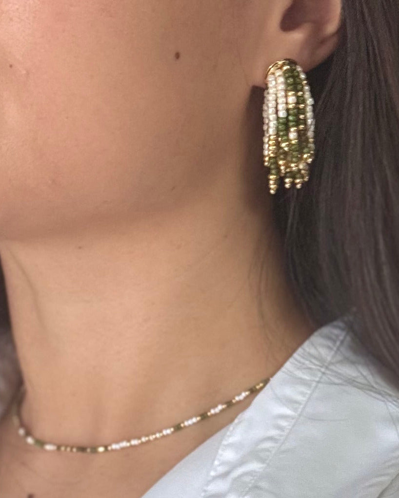 Boucles d’oreilles Frange artisanales Etincelles de Byzantin