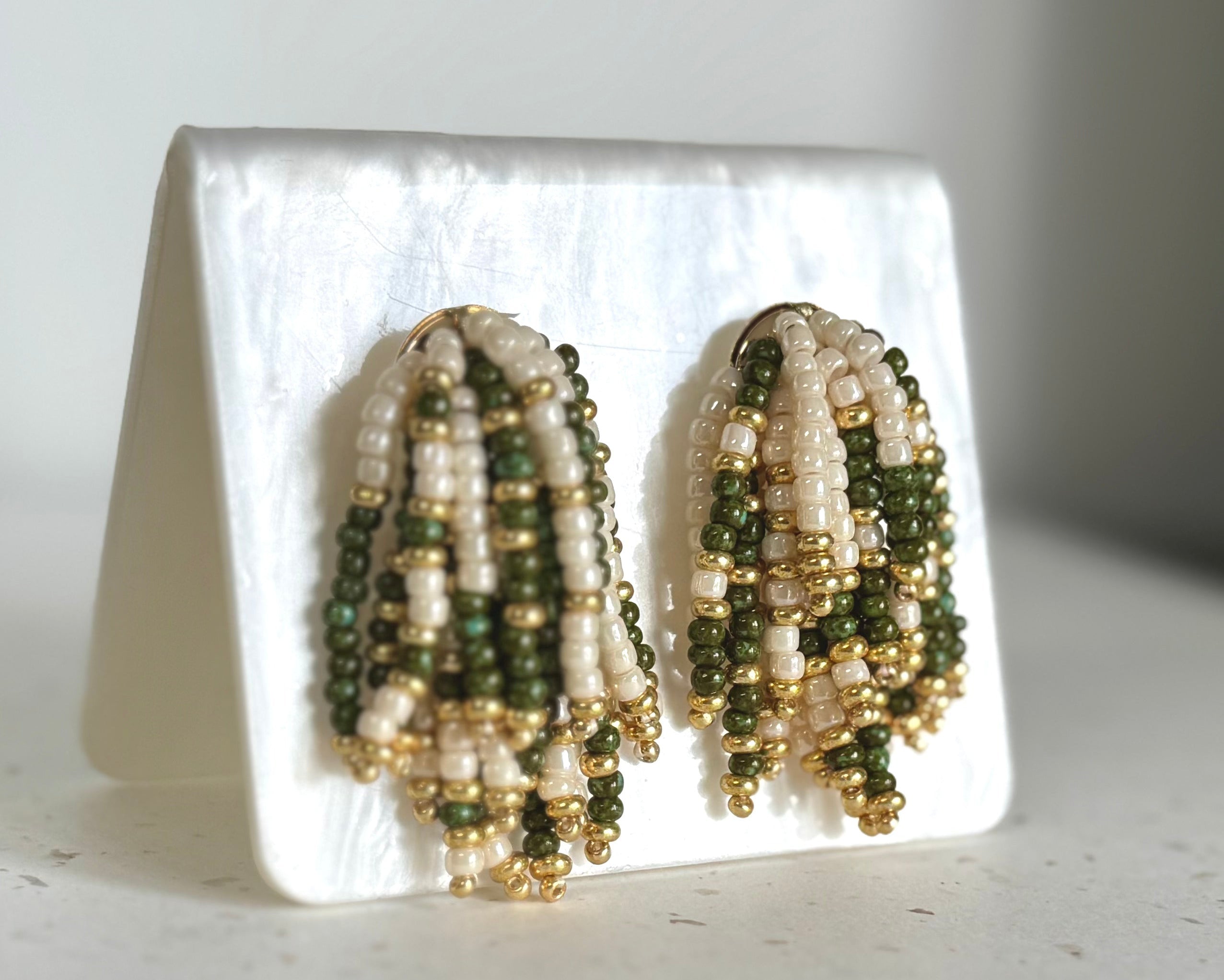 Boucles d’oreilles Frange artisanales Etincelles de Byzantin